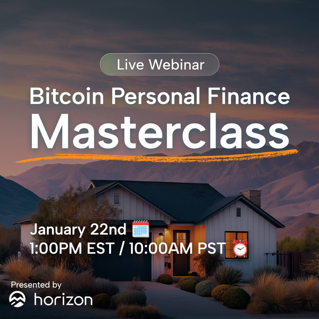 Bitcoin Personal Finance Masterclass